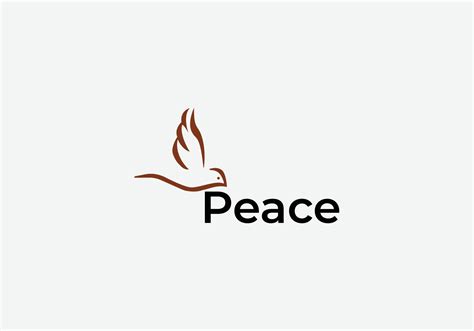 Peace Abstract bird mascot emblem logo design 17062657 Vector Art at Vecteezy