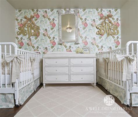 Twin Girls' Nursery | Twin girls nursery, Nursery twins, Girl nursery themes