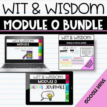 Wit and Wisdom Module 0 Bundle by Kiddos and Caffeine | TpT