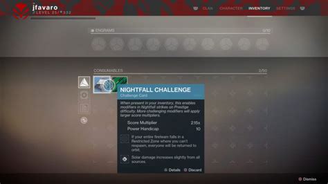 Destiny 2 Details Nightfall Scoring and Prestige Modifiers