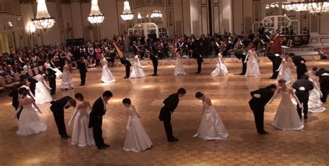 Opening Committee of The Annual Prestigious Stanford Viennese Ball Breathtakingly Waltzes To The ...