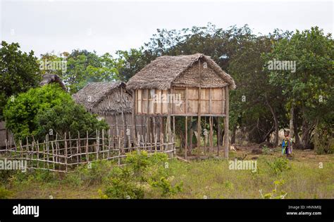 Architecture of Madagascar - The most traditional coastal style: houses with thatched roofing of ...