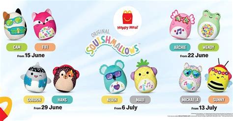 McDonald's Happy Meal FREE Original Squishmallows Toys Promotion (15 Jun 2023 - 19 Jul 2023)