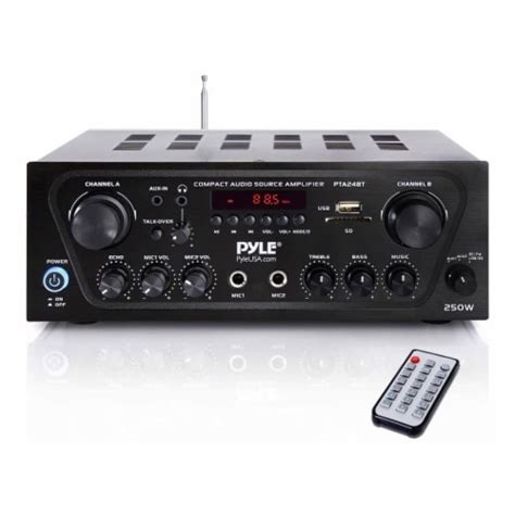 Pyle PTA24BT Bluetooth Home Audio 250 Watt 2 Channel Amplifier Stereo ...