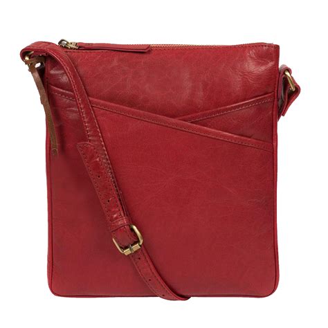 70% Off Red Leather Cross Body Bag, Shoulder Bag