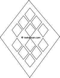 Diamond Shapes Worksheet Geometric Coloring Activity Page