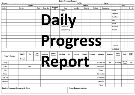 Engineering Progress Report Template