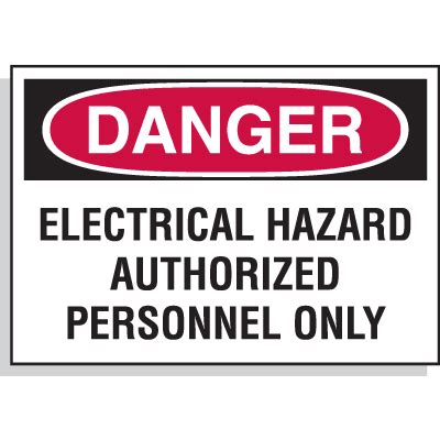 Hazard Warning Labels - Danger Electrical Hazard | Seton