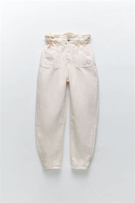 Z1975 BAGGY PAPERBAG JEANS | ZARA United States in 2020 | High waist ...