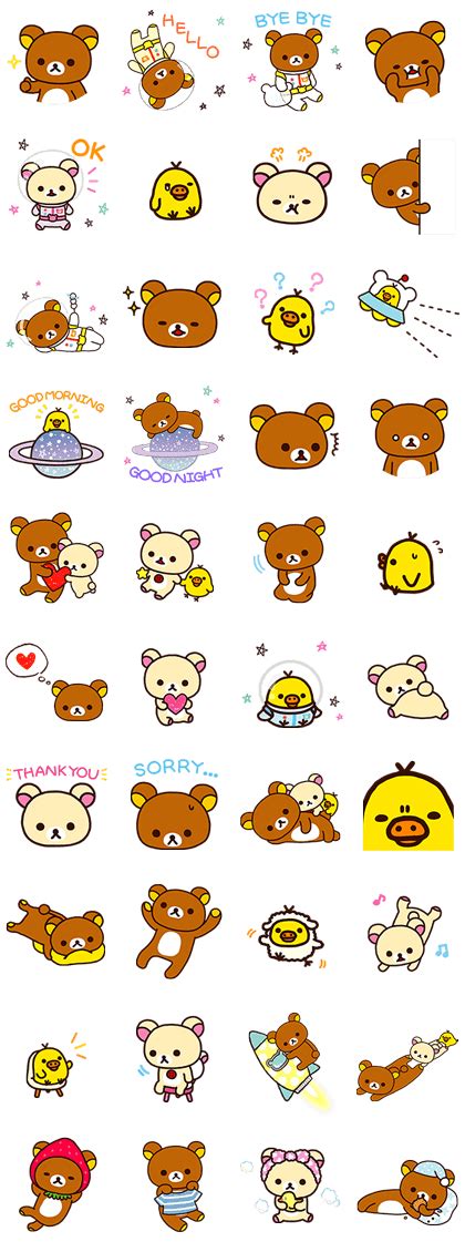 Rilakkuma's Lazy Life LINE WhatsApp Sticker GIF PNG