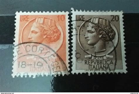 RARE 10+20 LIRE ITALIANE ITALY USED STAMP TIMBRE | For sale on Delcampe ...