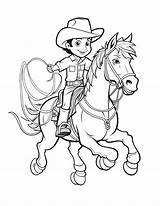 Ride39em Cowboy Coloring Free For Kids Westerns sketch template