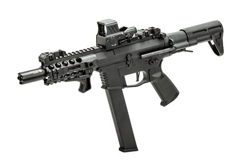 Classic Army ECS PXG 9 AEG Airsoft SMG Field Ready Combo V2 (Black)