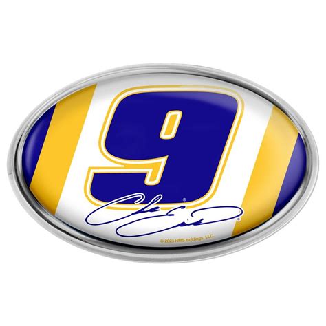 Chase Elliott #9 2023 Chrome Metal Domed Emblem | Hendrick Motorsports Store