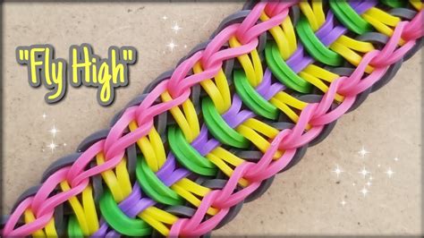 "Fly High" Rainbow Loom Bracelet Tutorial - YouTube