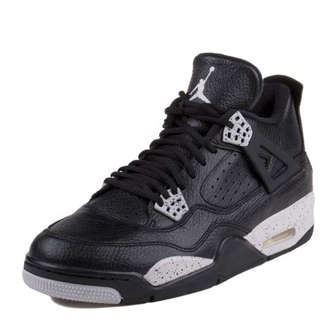 Nike Mens Air Jordan 4 Retro LS "Oreo" Black/Tech Grey 314254-003 ...