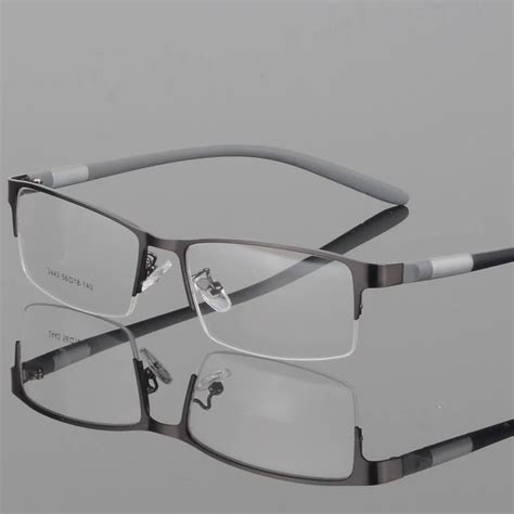 Titanium Eyeglass Ultra Light Weight Frames Optical Frame Glasses for Men Half Rim Eyeglasses-in ...