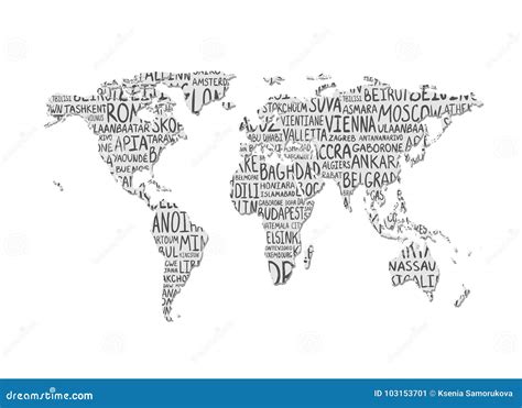 World Map With City Names