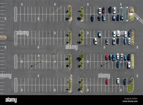 Aerial View Of Parking Lot Abstract Stock Photo - Alamy