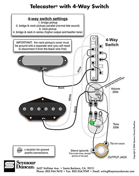 Telecaster 5 Way Super Switch Wiring Diagram / Tele Style Guitar Wiring Diagram / Before and ...