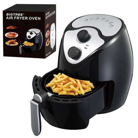 3L Air Fryer, Nonstick Detachable Basket, UL Certified,1300W (Black) - Tanga