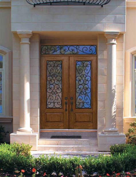 Pre-Hung Double Door 96 Fiberglass Palermo 1 Panel 3/4 Lite GBG Glass - Traditional - Entry ...