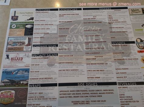 Online Menu of Charm Family Restaurant Restaurant, Charm, Ohio, 44654 ...