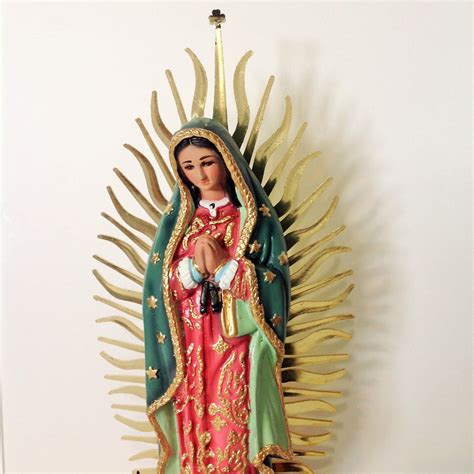 Our Lady of Guadalupe Statue on Pedestal 12" - Virgen de Guadalupe Estatua 30 cms | Statue ...