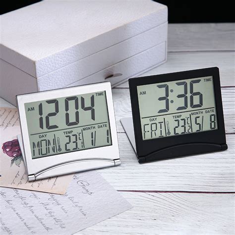 Creative Thin Folding Calendar Electronic Gift Clock Date Temperature ...