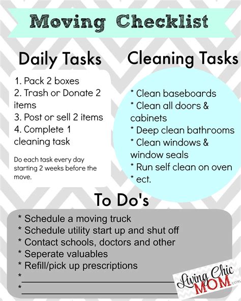 How To Make Moving Less Stressful + Printable Moving Checklist! - Living Chic Mom