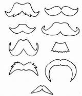 4 Styles Of Mustache Coloring Pages For You  sketch template
