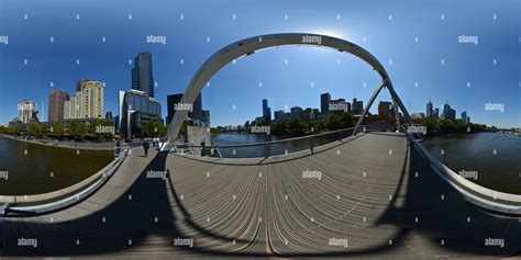 360° view of Yarra River Pedestrian Bridge - Alamy