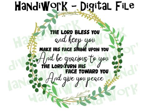 The Blessing Christian Song Lyrics Png Design, the Blessing Song Greenery Circle Sublimation ...