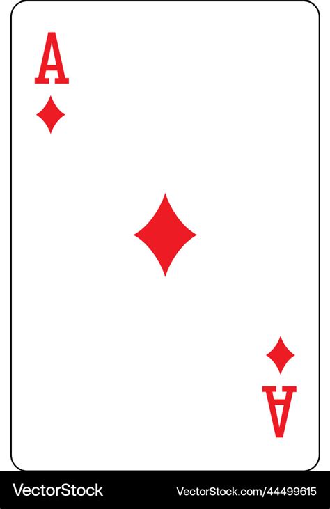 Ace of diamonds Royalty Free Vector Image - VectorStock