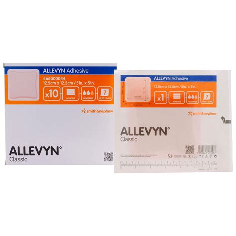 Allevyn Adhesive Foam Dressing 5" x 5" - Box of 10 - Walmart.com