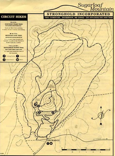 Sugarloaf Mountain Trail Map