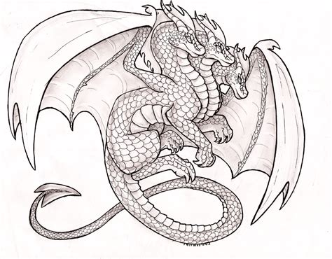 Traditional Hydra | Dragon coloring page, Witch coloring pages, Coloring pages