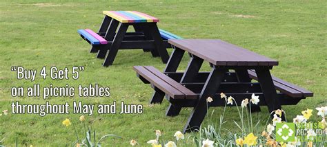 Recycled Plastic Picnic Tables - British Recycled Plastic