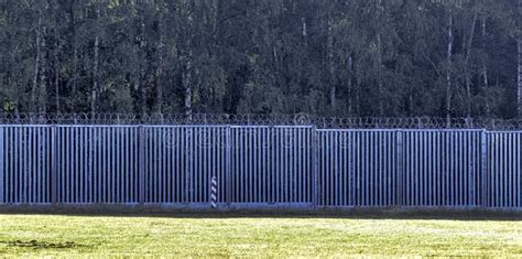 Polandâ€“Belarus Border Wall in Bialowieza Forest, Poland Stock Image ...