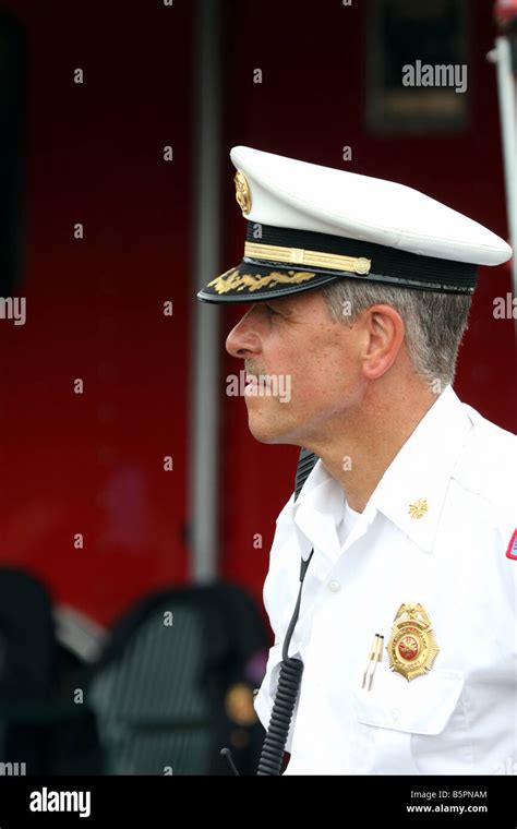 A Fire Chief in uniform Stock Photo - Alamy