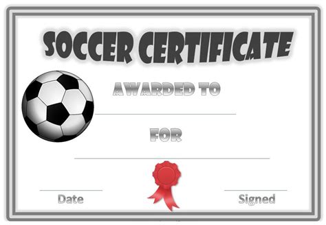 Funny Soccer Award Certificates