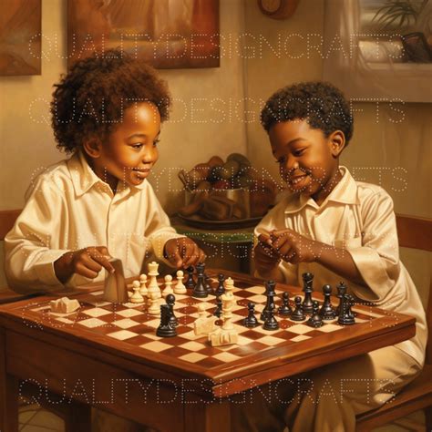 Chess Prince Princess Kids Beautiful Black Girl Magic Melanin Black PNG African American Clipart ...