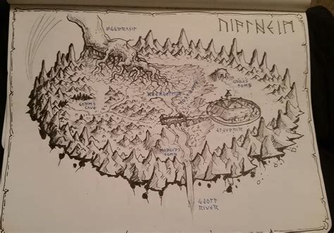 Niflheim, in case anyone needs a map of the Norse underworld... : r ...