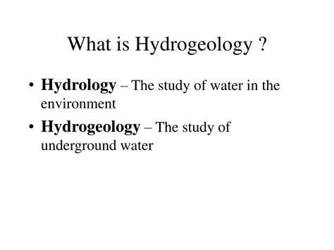 PPT - Hydrogeology PowerPoint Presentation, free download - ID:3760766