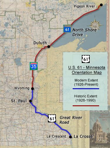 U.S. 61, Minnesota: Route History