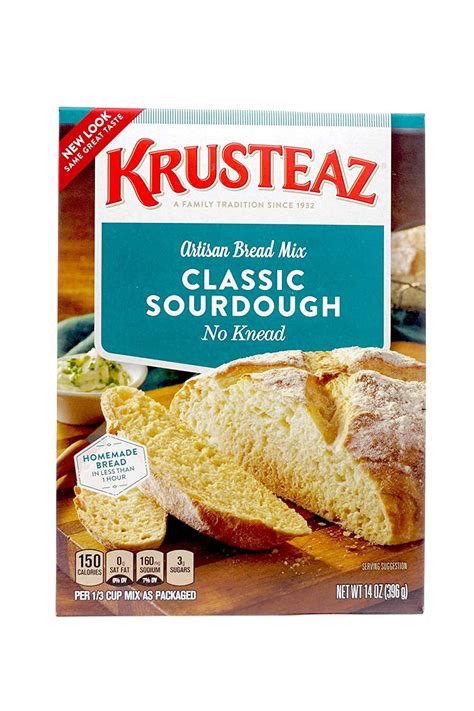 Krusteaz No Knead Classic Sourdough Artisan Bread Mix, 14 oz Box - Walmart.com