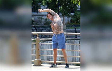 Cameron Douglas Shows Off Tattoos During Shirtless Run In NYC