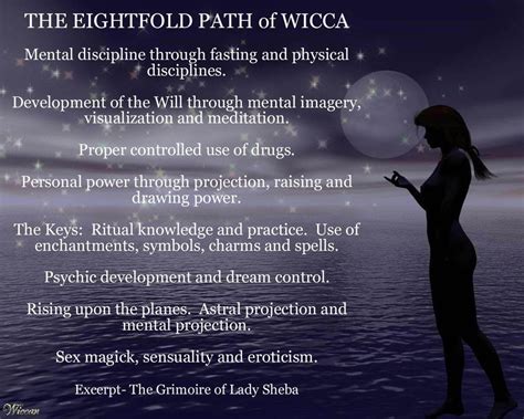 The Eightfold Path of Wicca | Sacred Wicca | Wicca, Wiccan symbols, Mental discipline