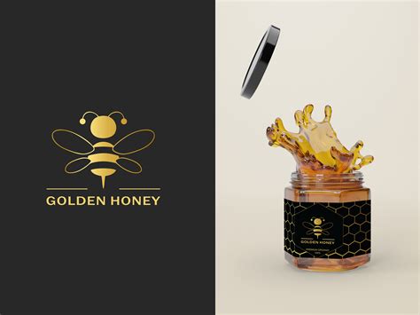 Logo design & Label design for ''Golden Honey'' on Behance