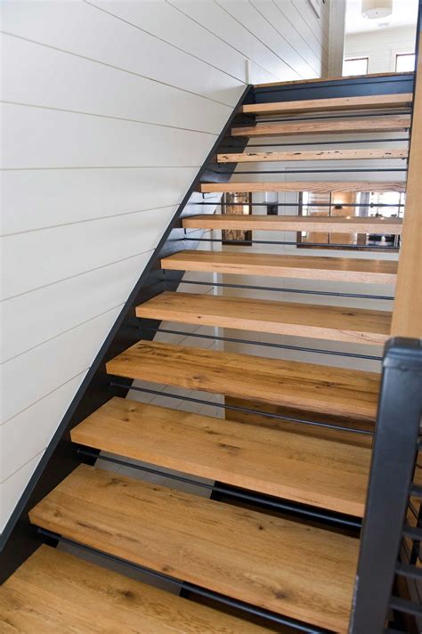 Reclaimed White Oak Stair Treads | Staircase design modern, Oak stairs, Stairs